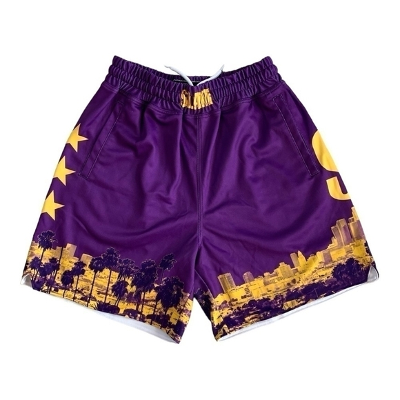 Mens Athletic Shorts SLAM Skyline Shorts Boxers Shorts Pull-on Shorts - Picture 2 of 7